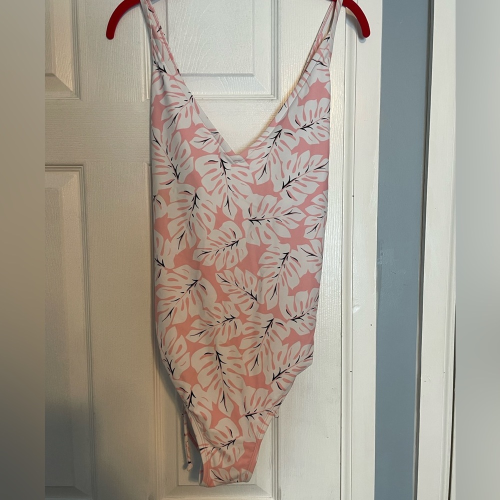 Beautiful floral white and pink one piece